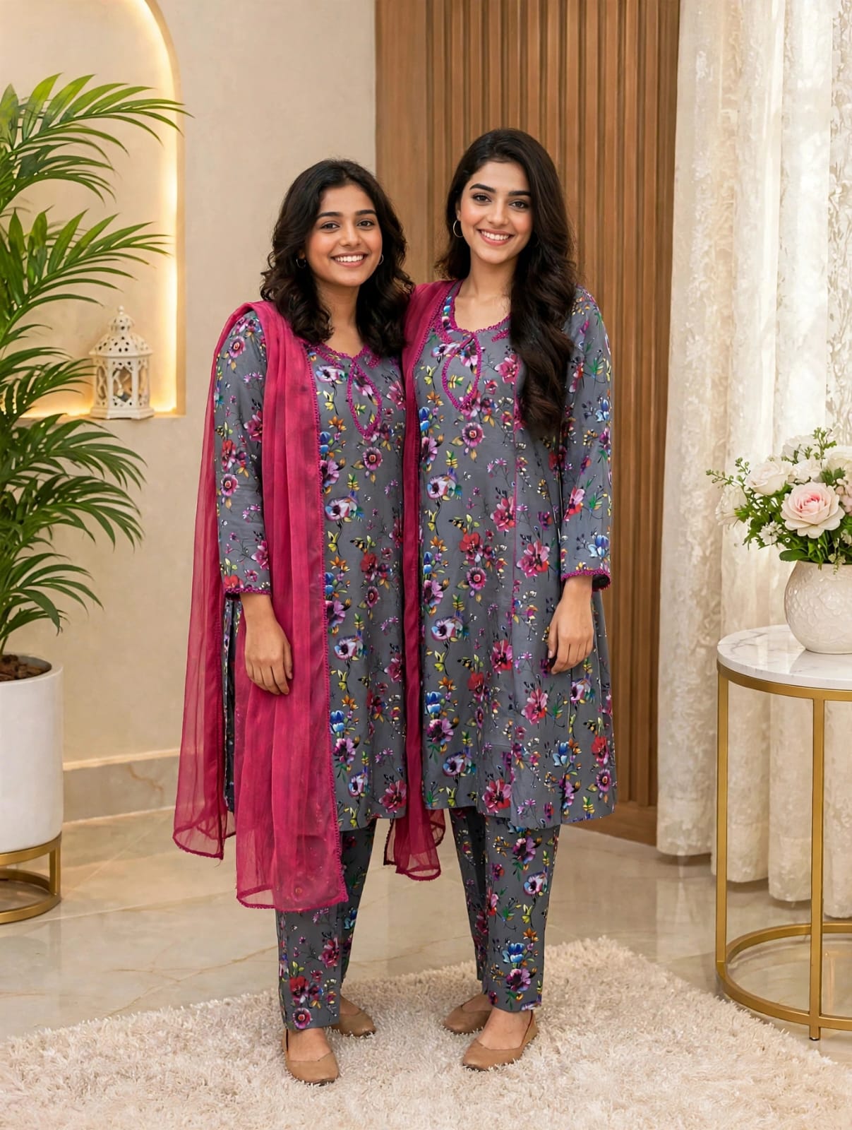 premium khadar Ladies 3 piece suit